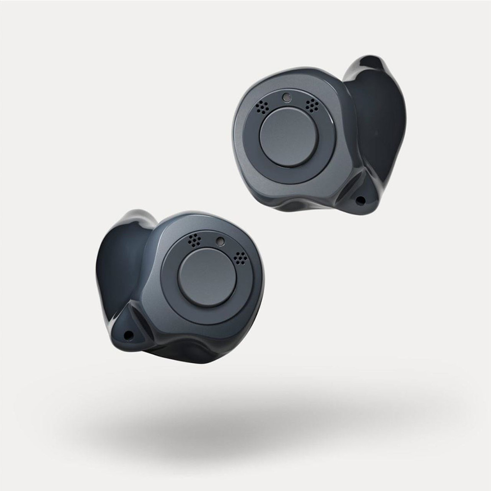 a pair of Beltone Imagine Custom Rechargeable hearing aids